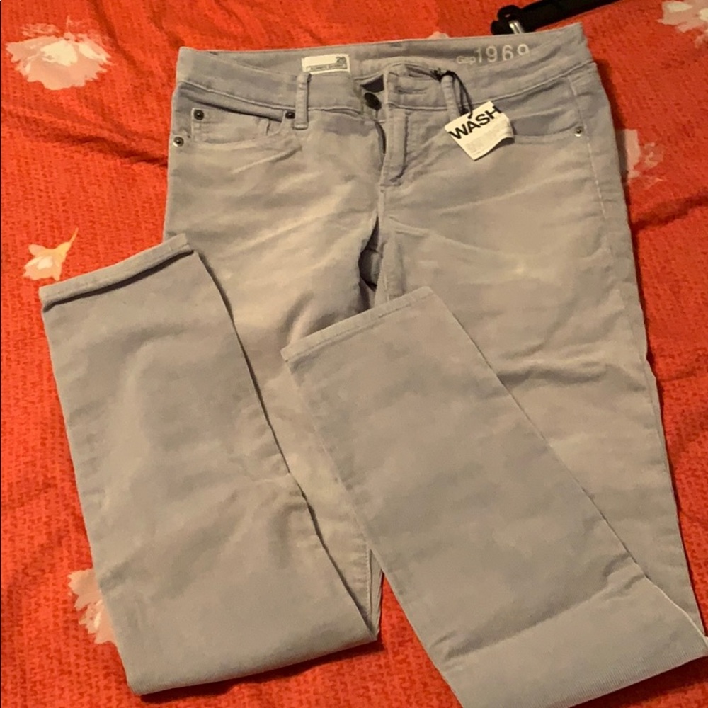 Gap corduroy skinny jeans in baby blue